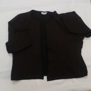 Black and Brown Lady Dorby Cardigan Sz XXL